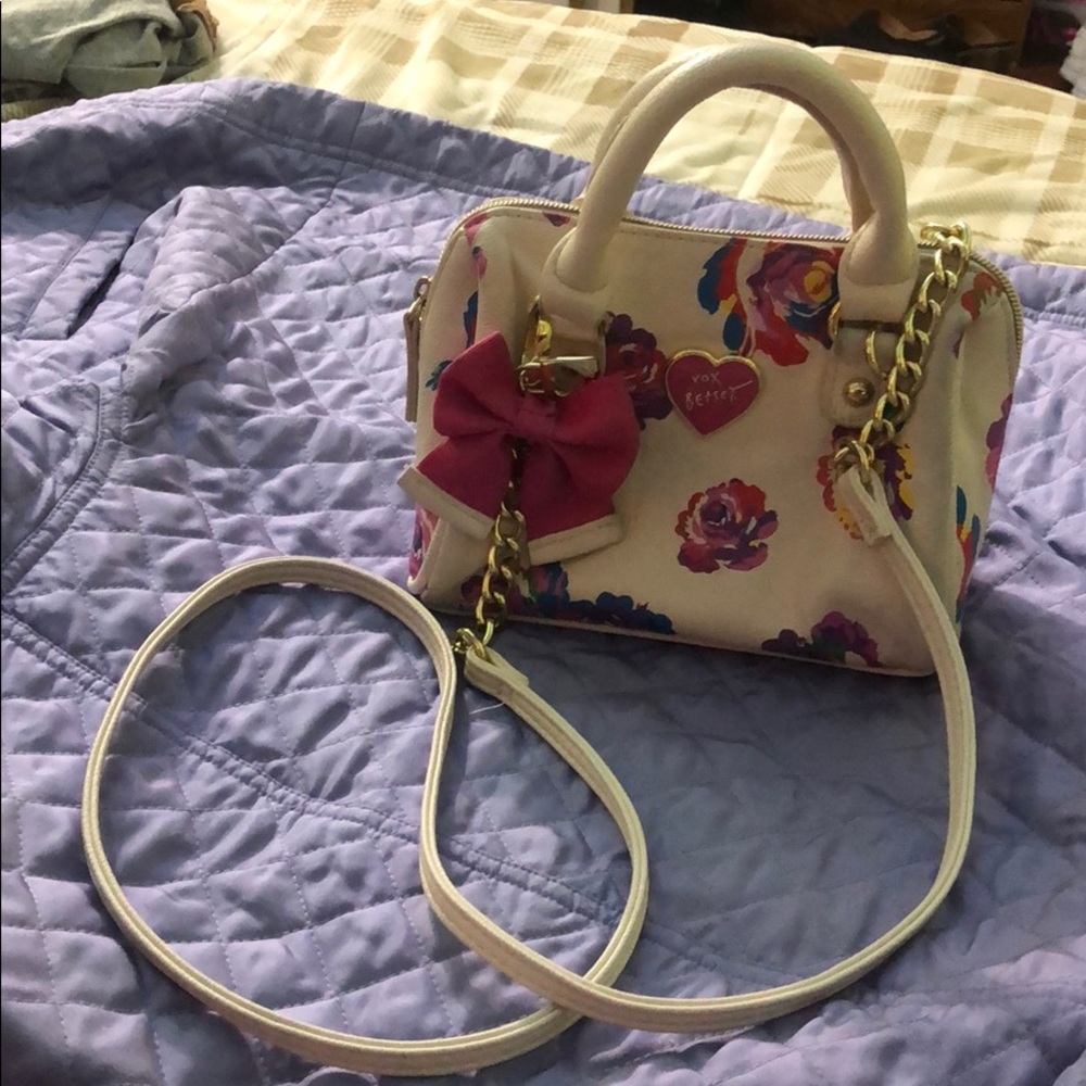 Betsey Johnson Mini Satchel Floral Crossbody